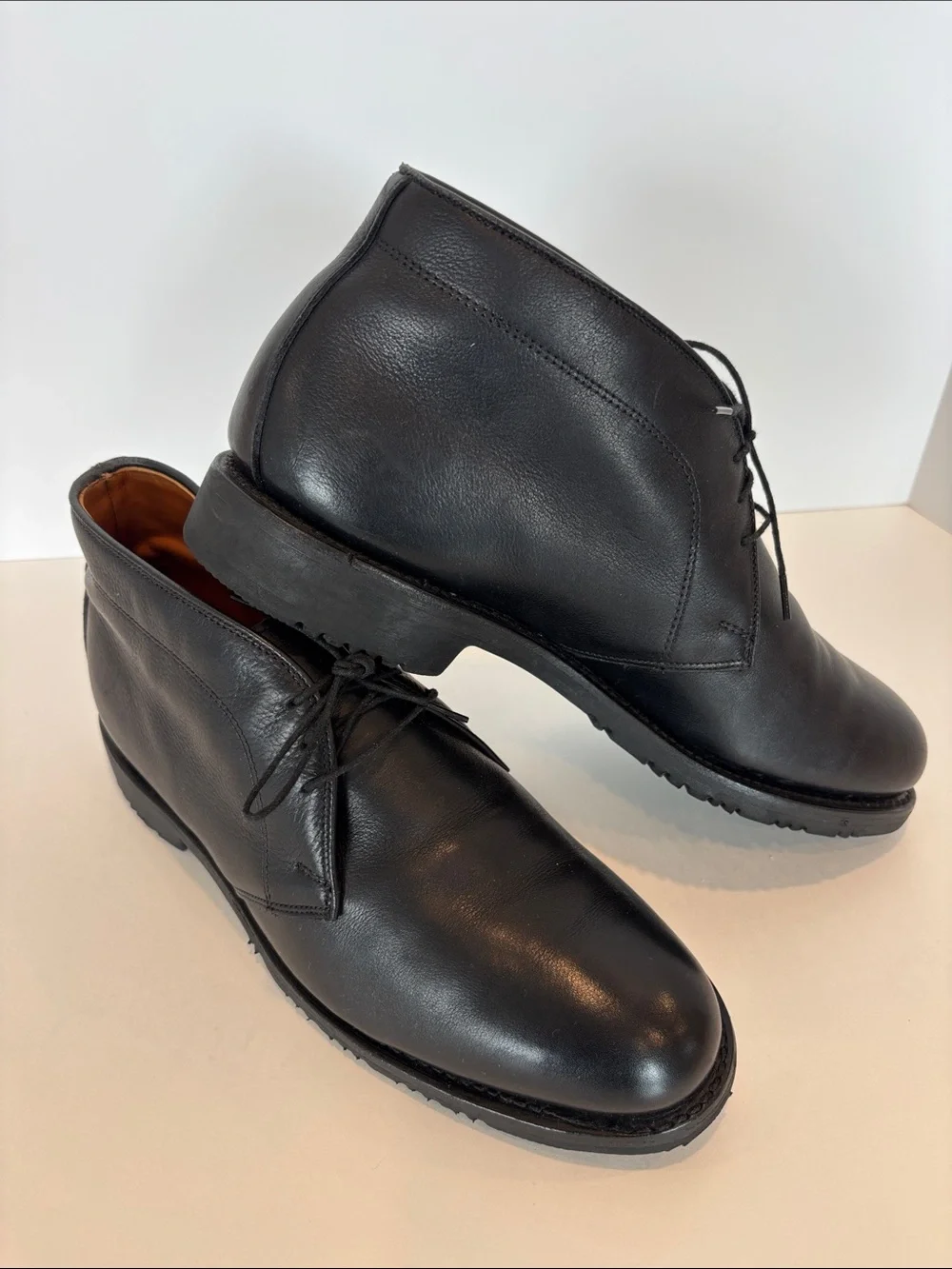 Allen Edmonds Stanford Men's Black Leather Chukka Boots Size 8.5D